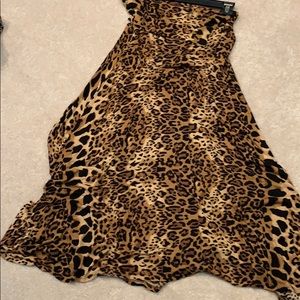 Animal print maxi skirt. ENTI, one size